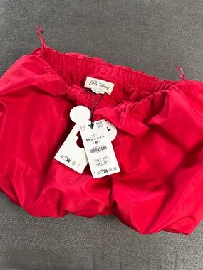 Disney Zara Red Bubble Mini Skirt